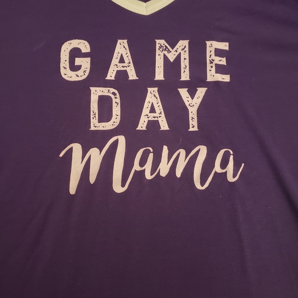 Purple Game Day Mama T-Shirt - Picture 2 of 4